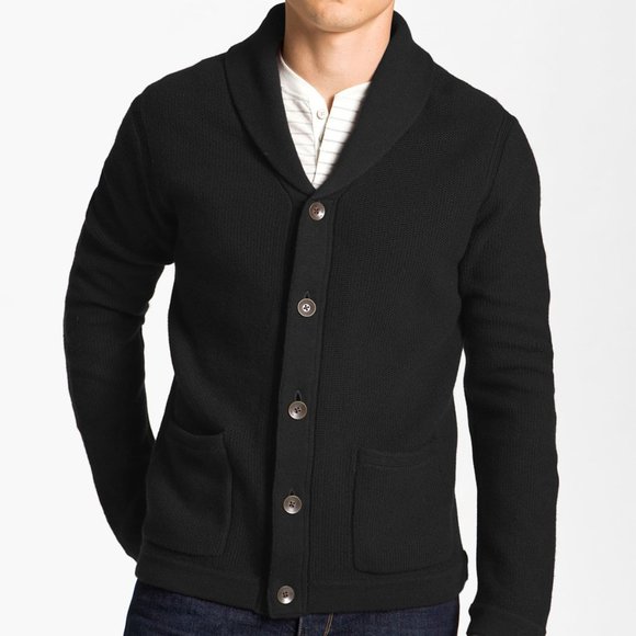 Rag Bone Sweaters Rag Bone Avery Black Button Front Mens Sweater Poshmark